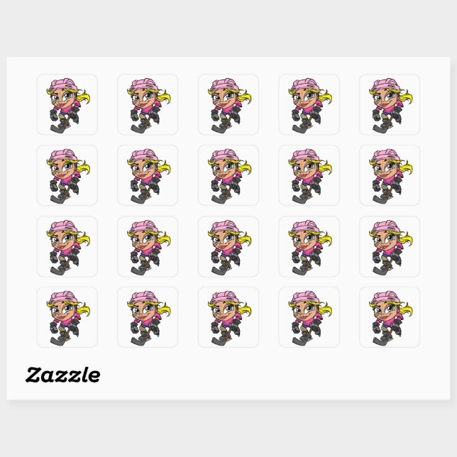 Hockey Girl Sticker (Sheet)