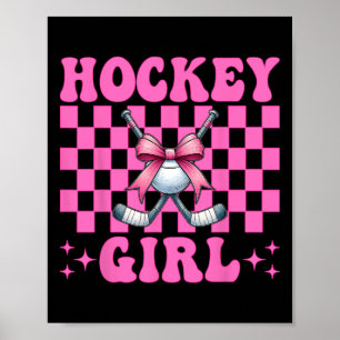 Hockey Girl Street Hockey Girl Coquette Bow _3 Poster