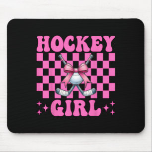 Hockey Girl Street Hockey Girl Coquette Bow Mouse Pad