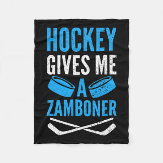 Hockey Gives Me A Zamboner  Fleece Blanket