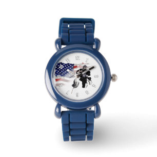Hockey Goalie and US Flag Watch