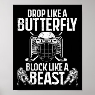 Hockey Goalie Art For Men Women Ice Hockey Lovers  Poster