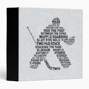 Hockey Goalie Calligram 3 Classeur de ceinture