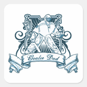 Hockey Goalie Dad Square Sticker