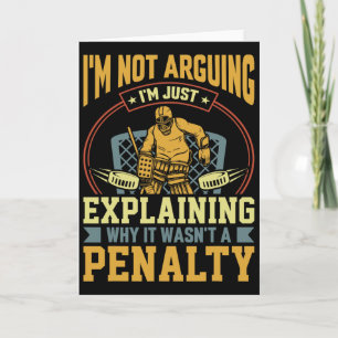 Hockey Goalie Explaining Penalty Funny Ice Hockey  Card