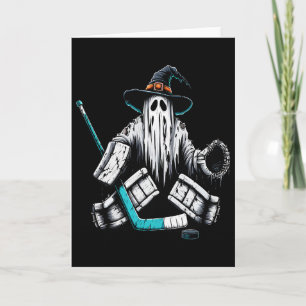 Hockey Goalie Ghost Halloween Scary Costume Ice Ho Card
