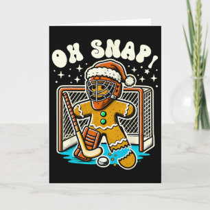 Hockey Goalie Gingerbread Man Funny Christmas Oh S Card