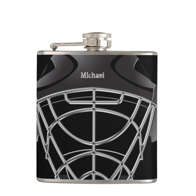 Hockey Goalie Helmet Flask (Front)