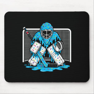 Hockey Goalie Ice Cream Drip Boys Ice Hockey Youth Mouse Pad