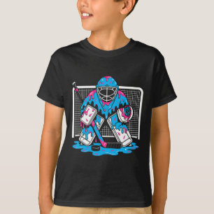 Hockey Goalie Ice Cream Drip Boys Ice Hockey Youth T-Shirt