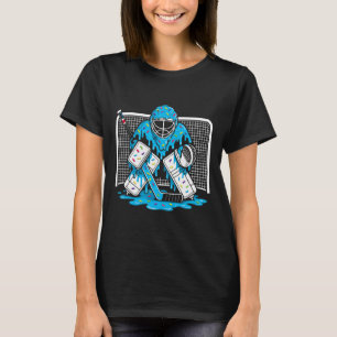 Hockey Goalie Ice Cream Drip Boys Ice Hockey Youth T-Shirt