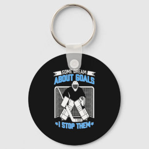 Hockey Goalie Ice Hockey Goalkeeper Funny Hockey B Keychain