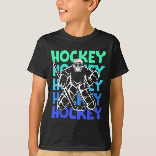 Hockey Goalie Ice Hockey Kids Boys Youth Men  T-Shirt