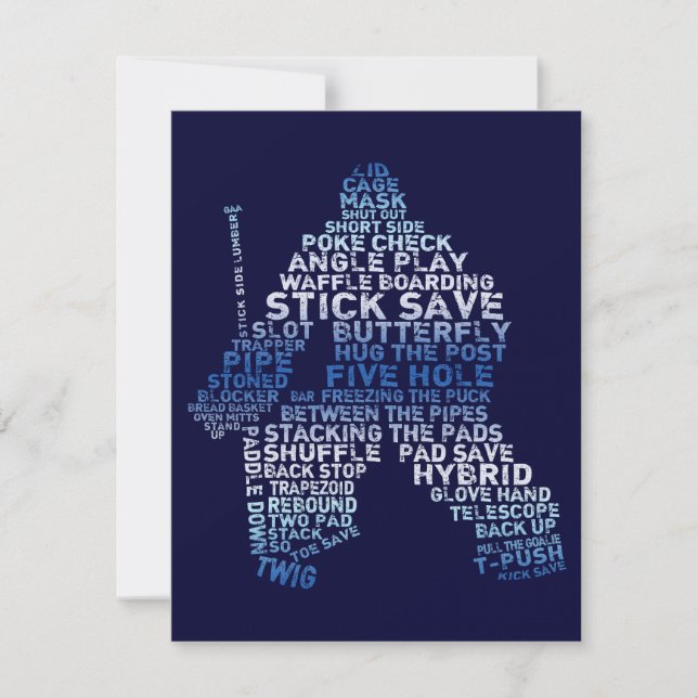 Hockey Goalie Invitations (Front)