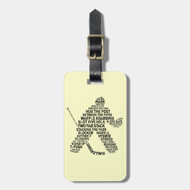 Hockey Goalie Luggage Tag (Front Vertical)