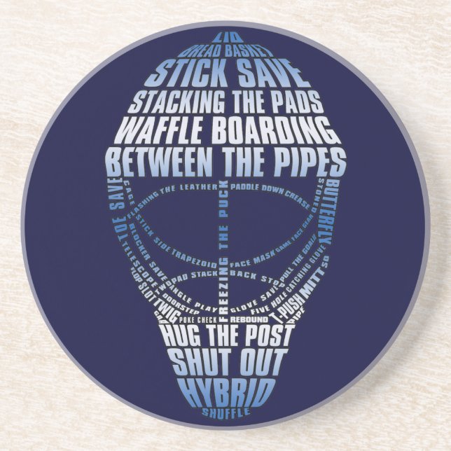 Hockey Goalie Mask Coaster (Front)