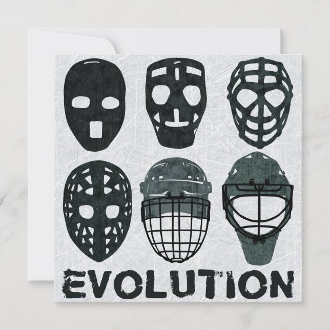 Hockey Goalie Mask Evolution (Front)