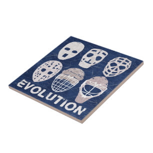 Hockey Goalie Mask Evolution Tile