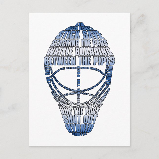 Hockey Goalie Mask Postcard (Front)
