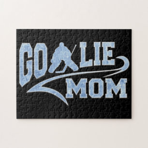 Hockey Goalie Mom Athletic Tail Jigsaw Puzzle