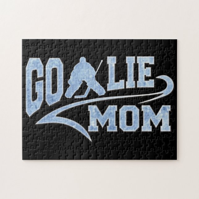 Hockey Goalie Mom Athletic Tail Jigsaw Puzzle (Horizontal)