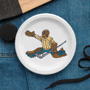 Hockey Goalie Paper Plate