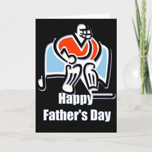 Hockey Goalie Player - Happy Father's Day Card