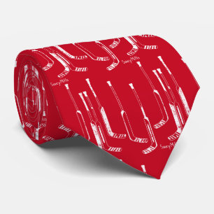 Hockey Goalie Sticks Red Tie