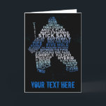 Hockey Goalie Text Art Greeting Card<br><div class="desc">This design features an ice hockey goalie completely made up from hockey terminology and slang. The design works well on a t-shirt, hoodie, cell phone case, mousemat, greeting card, framed print, sticker and so much more. You can customize any design, by adding your own text, or by changing colour or...</div>