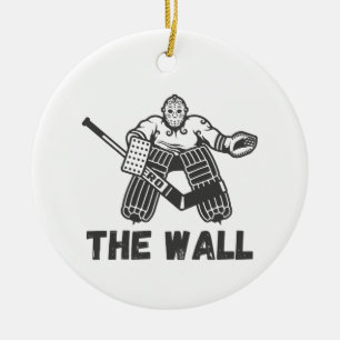 Hockey Goalie The Wall Ceramic Ornament