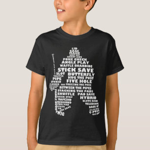Hockey Goalie Typographic Children's T-Shirt