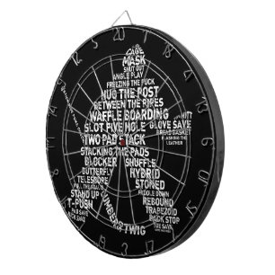 Hockey Goalie Typography Art Dart Board
