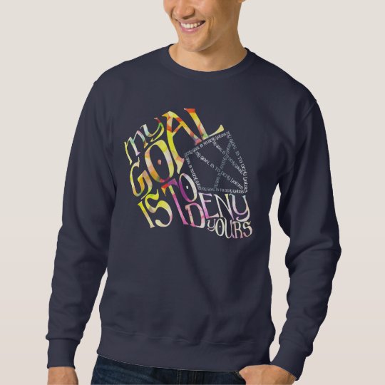 Hockey Goalie Typography Mask Sweatshirt