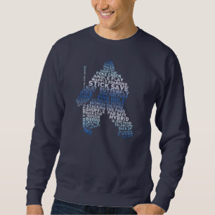Hockey Goalie Typography Sweatshirt