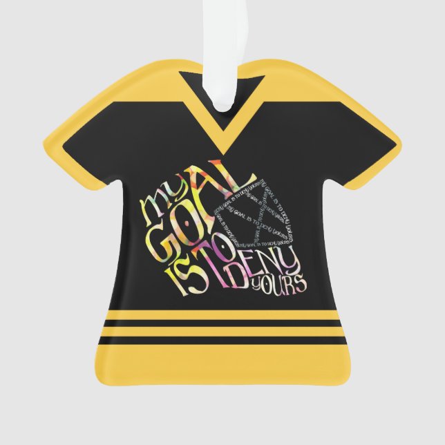 Hockey Goalie Word Art Mask Personnalisable Jersey (devant)