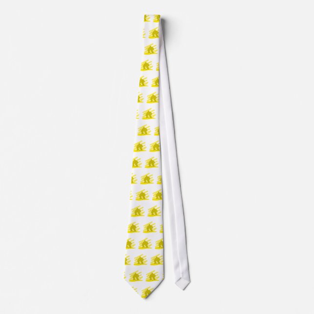 Hockey Goalie Yellow Logo Tie (Front)