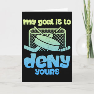 Hockey Goalkeeper Denial Funny Ice Hockey Humor De Card