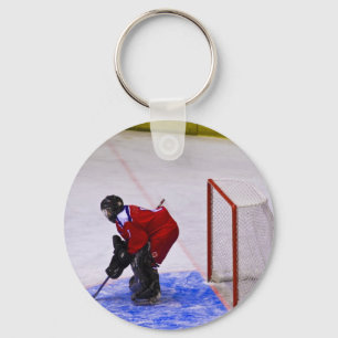 hockey goalkeeper keychain