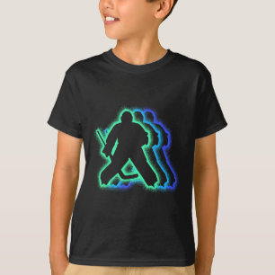 Hockey Goalkeeper Silhouettes Men Boys Ice Hockey T-Shirt