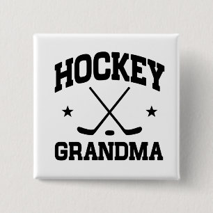 Hockey Grandma 2 Inch Square Button