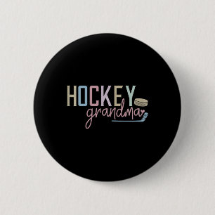 Hockey Grandma Design Cute Ice Hockey Lovers Fan 2 Inch Round Button