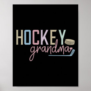 Hockey Grandma Design Cute Ice Hockey Lovers Fan  Poster