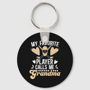 Hockey Grandma Proud Ice Hockey Player Grandmother Keychain