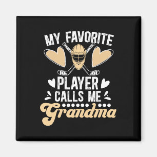Hockey Grandma Proud Ice Hockey Player Grandmother Magnet