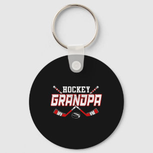 Hockey Grandpa Shirts For Men Papa Father's Day Vi Keychain