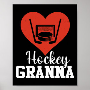 Hockey Granna Hockey Heart Love  Poster
