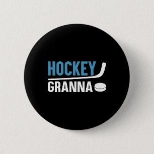 Hockey Granna Love Hockey Player 2 Inch Round Button