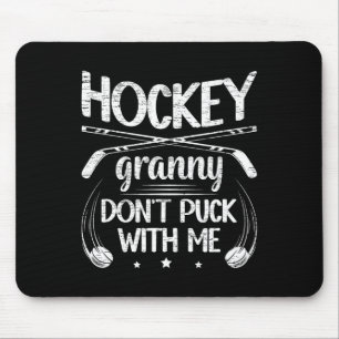 Hockey Granny Grandma Funny Granny Of A Hockey Pla Mouse Pad