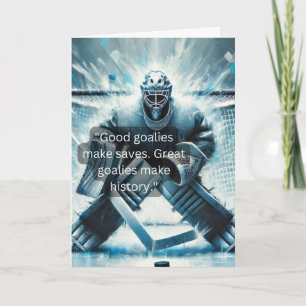Hockey Greeting Card Goalie – "The Wall"