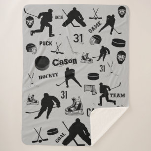 HOCKEY Grosse couverture Sherpa Personnalisée